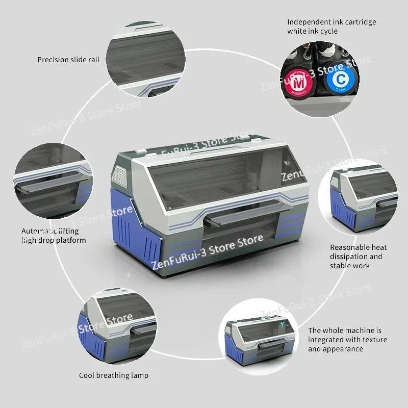 A2 Size UV Flatbed Printer 3D  - Uv Flatbed Printer review and price