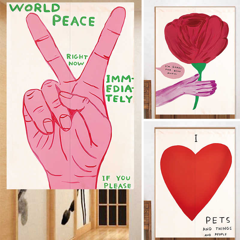 VIKAMA Hand Drawn Heart Noren  - Commercial Window Printing review and price