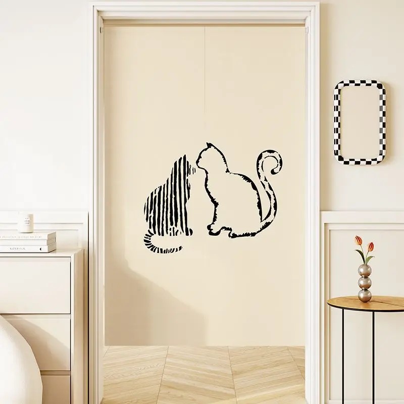 VIKAMA Minimal Line Cat Noren  - Commercial Window Printing review and price