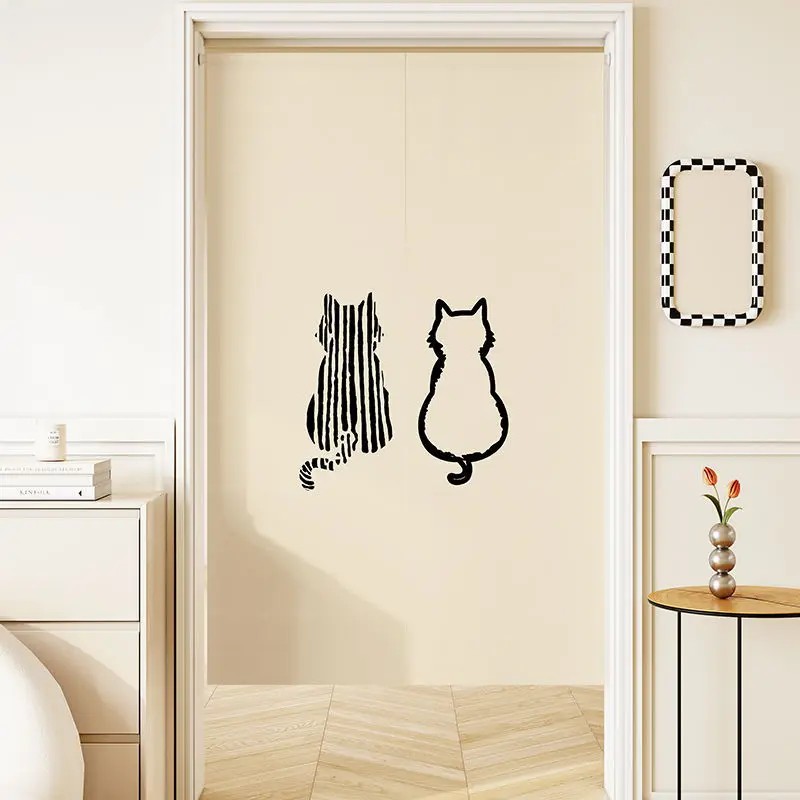 VIKAMA Minimal Line Cat Noren  - Commercial Window Printing review and price